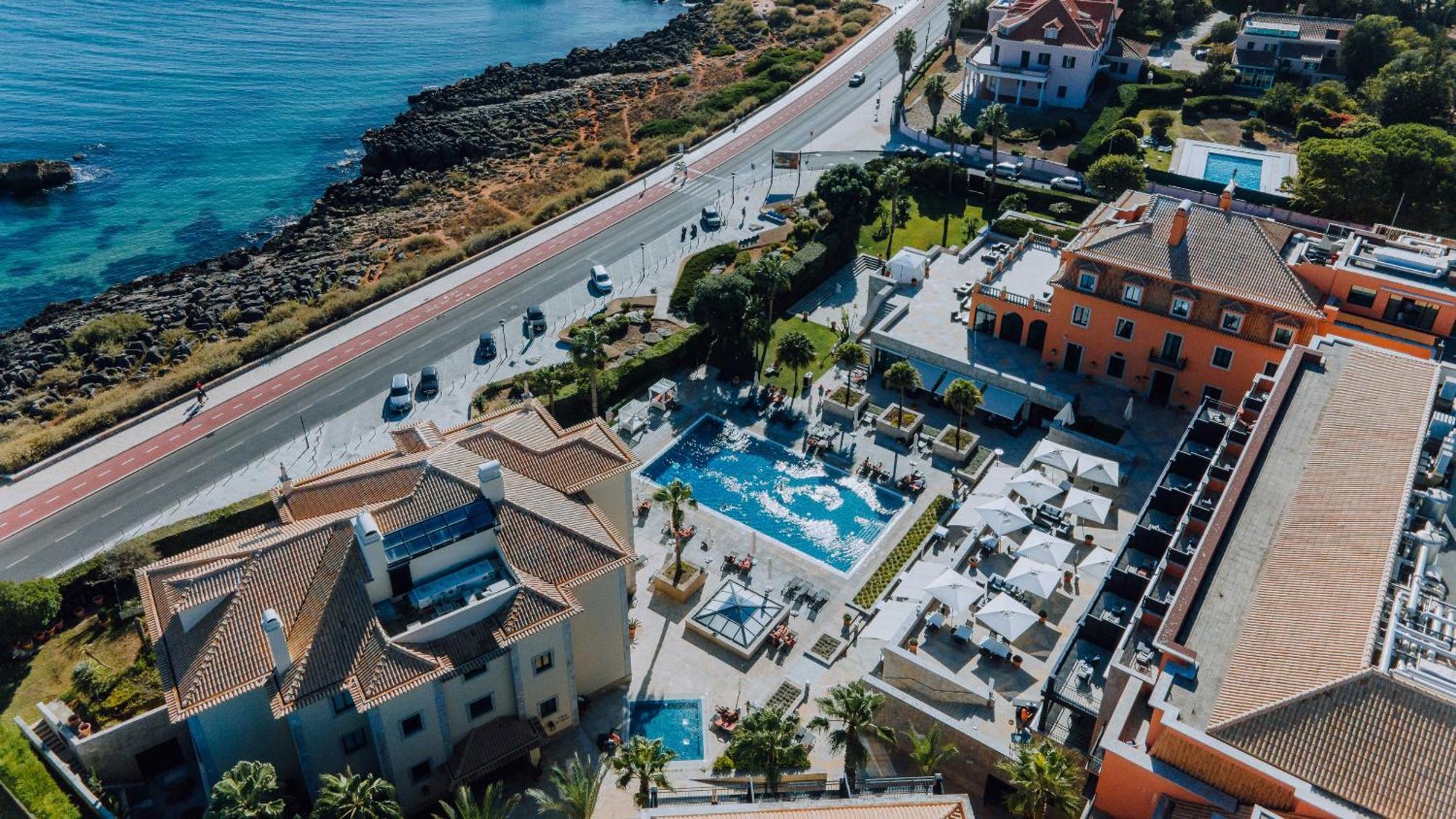 กรันเด เรอัล วิลลา อิตาเลีย โฮเทล แอนด์ สปา Hotel กาชไกช์ ภายนอก รูปภาพ Aerial view of the hotel