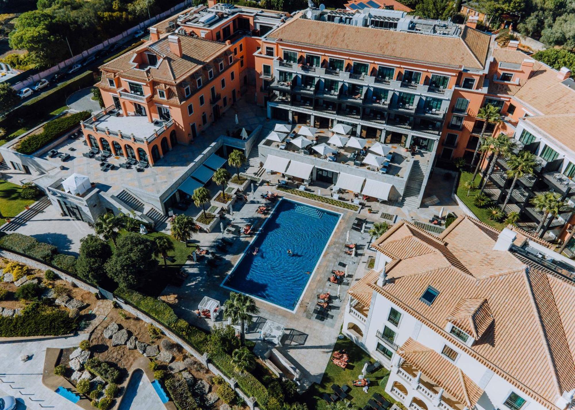 กรันเด เรอัล วิลลา อิตาเลีย โฮเทล แอนด์ สปา Hotel กาชไกช์ ภายนอก รูปภาพ Aerial view of the hotel